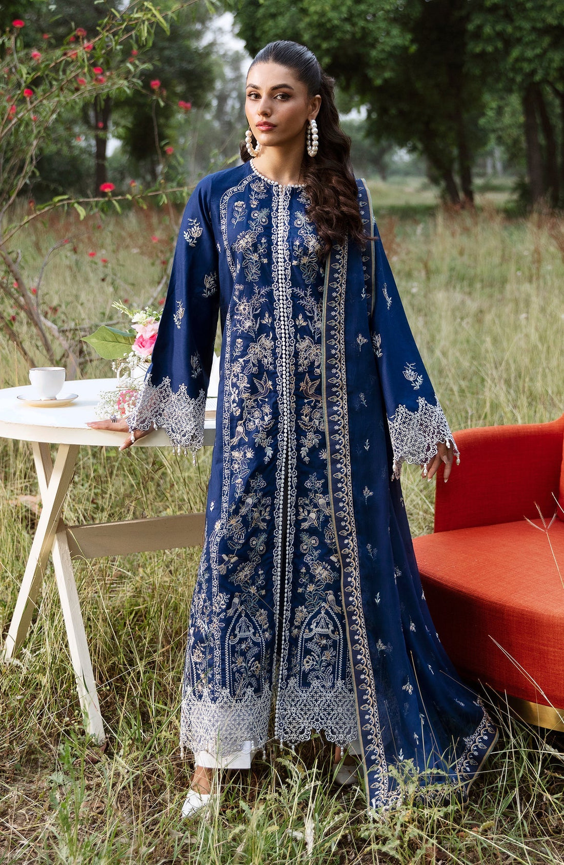 Zevk | Flora Festive Lawn | DAISY - by - Libasekhas UK - Registered Vendor of : Zevk - 100% Original Designer Dresss