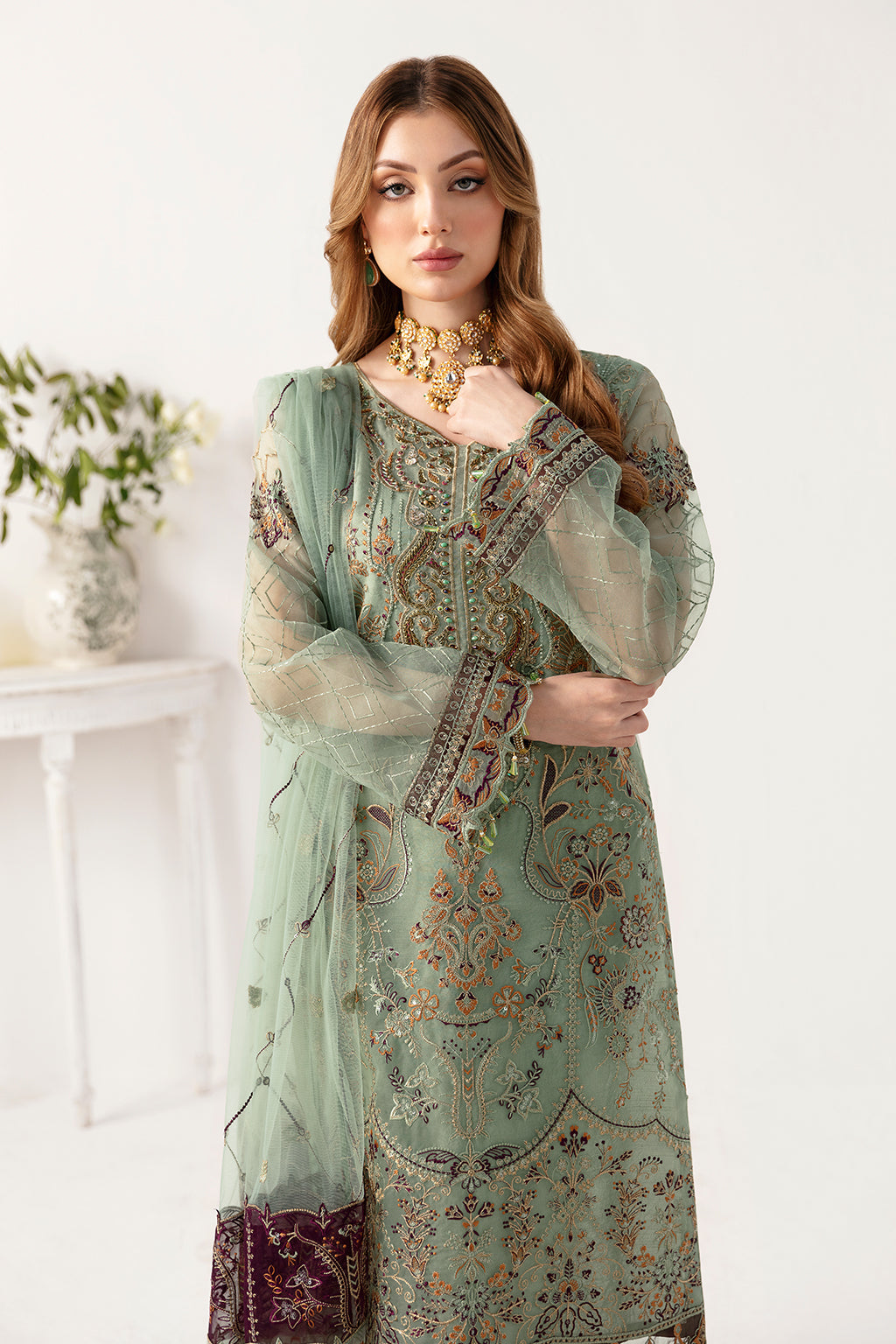 Ramsha | Minhal Organza Collection | M-1108 - by - Libasekhas UK - Registered Vendor of : Ramsha - 100% Original Designer Dresss