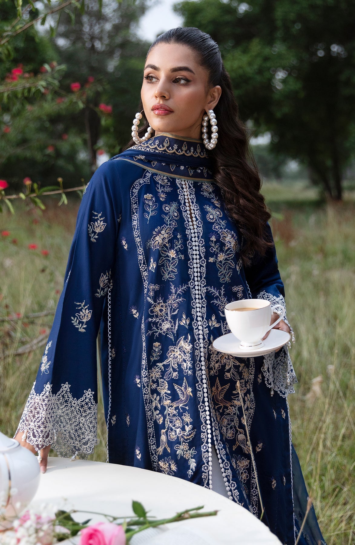 Zevk | Flora Festive Lawn | DAISY - by - Libasekhas UK - Registered Vendor of : Zevk - 100% Original Designer Dresss