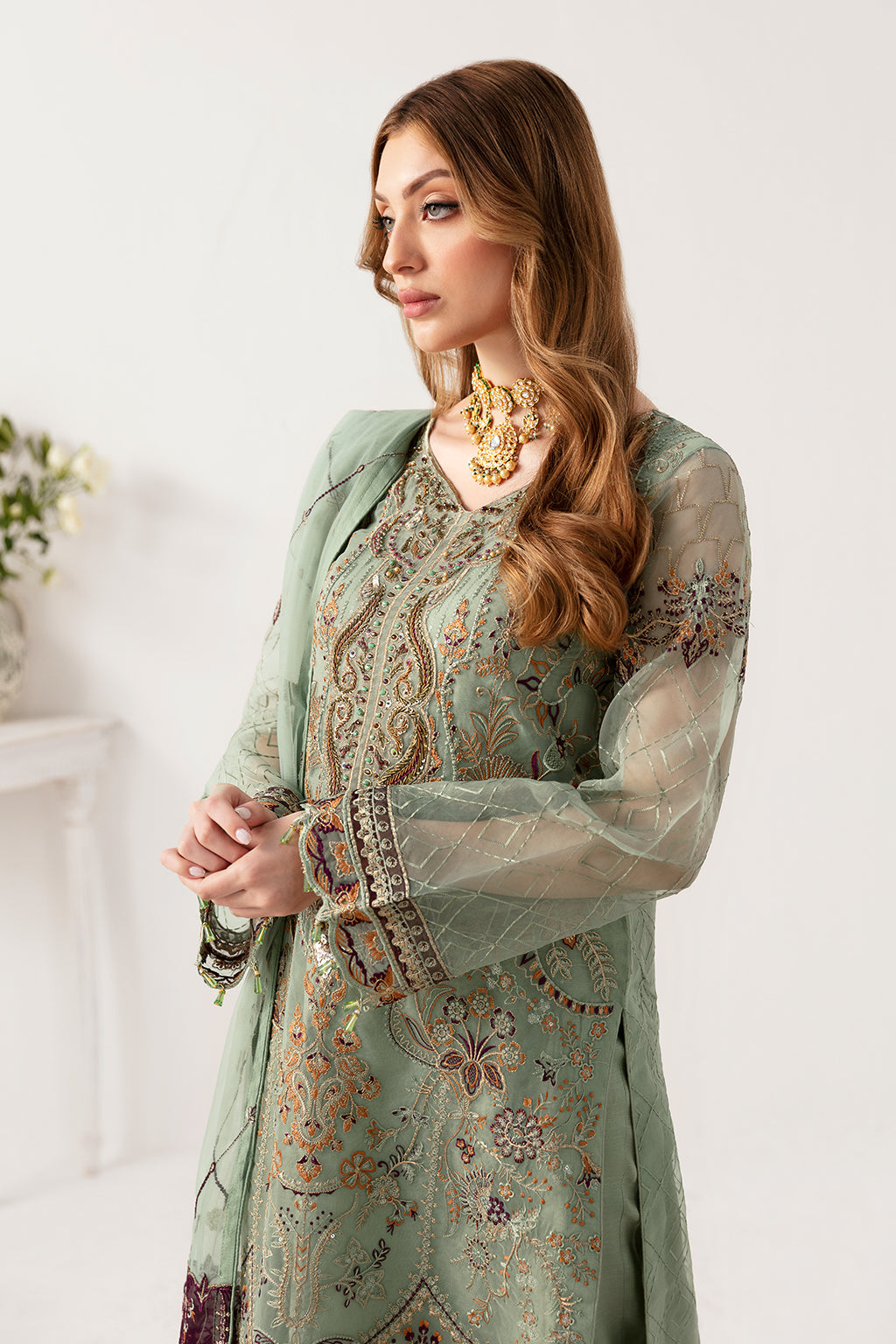 Ramsha | Minhal Organza Collection | M-1108 - by - Libasekhas UK - Registered Vendor of : Ramsha - 100% Original Designer Dresss