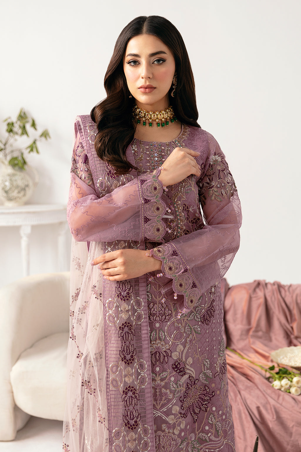 Ramsha | Minhal Organza Collection | M-1107 - by - Libasekhas UK - Registered Vendor of : Ramsha - 100% Original Designer Dresss