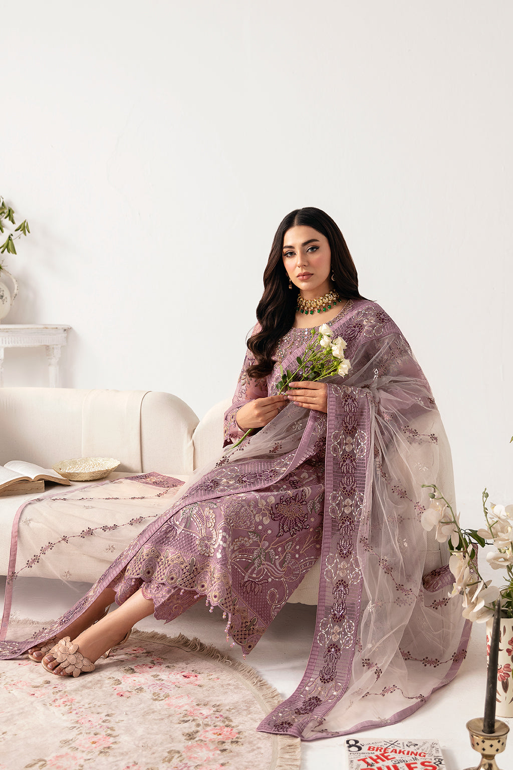 Ramsha | Minhal Organza Collection | M-1107 - by - Libasekhas UK - Registered Vendor of : Ramsha - 100% Original Designer Dresss