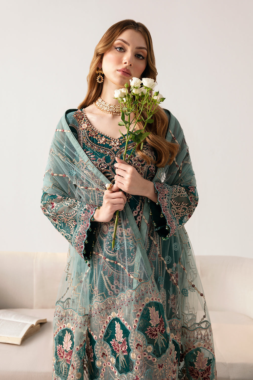 Ramsha | Minhal Organza Collection | M-1101 - by - Libasekhas UK - Registered Vendor of : Ramsha - 100% Original Designer Dresss