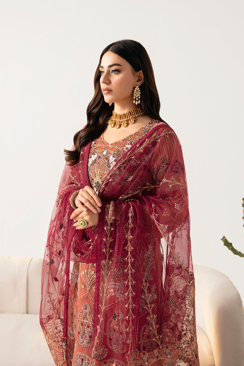 Ramsha | Minhal Organza Collection | M-1103 - by - Libasekhas UK - Registered Vendor of : Ramsha - 100% Original Designer Dresss