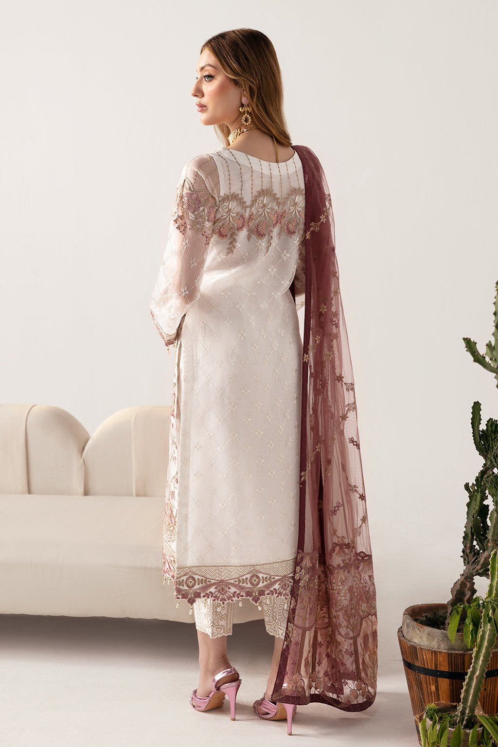 Ramsha | Minhal Organza Collection | M-1102 - by - Libasekhas UK - Registered Vendor of : Ramsha - 100% Original Designer Dresss