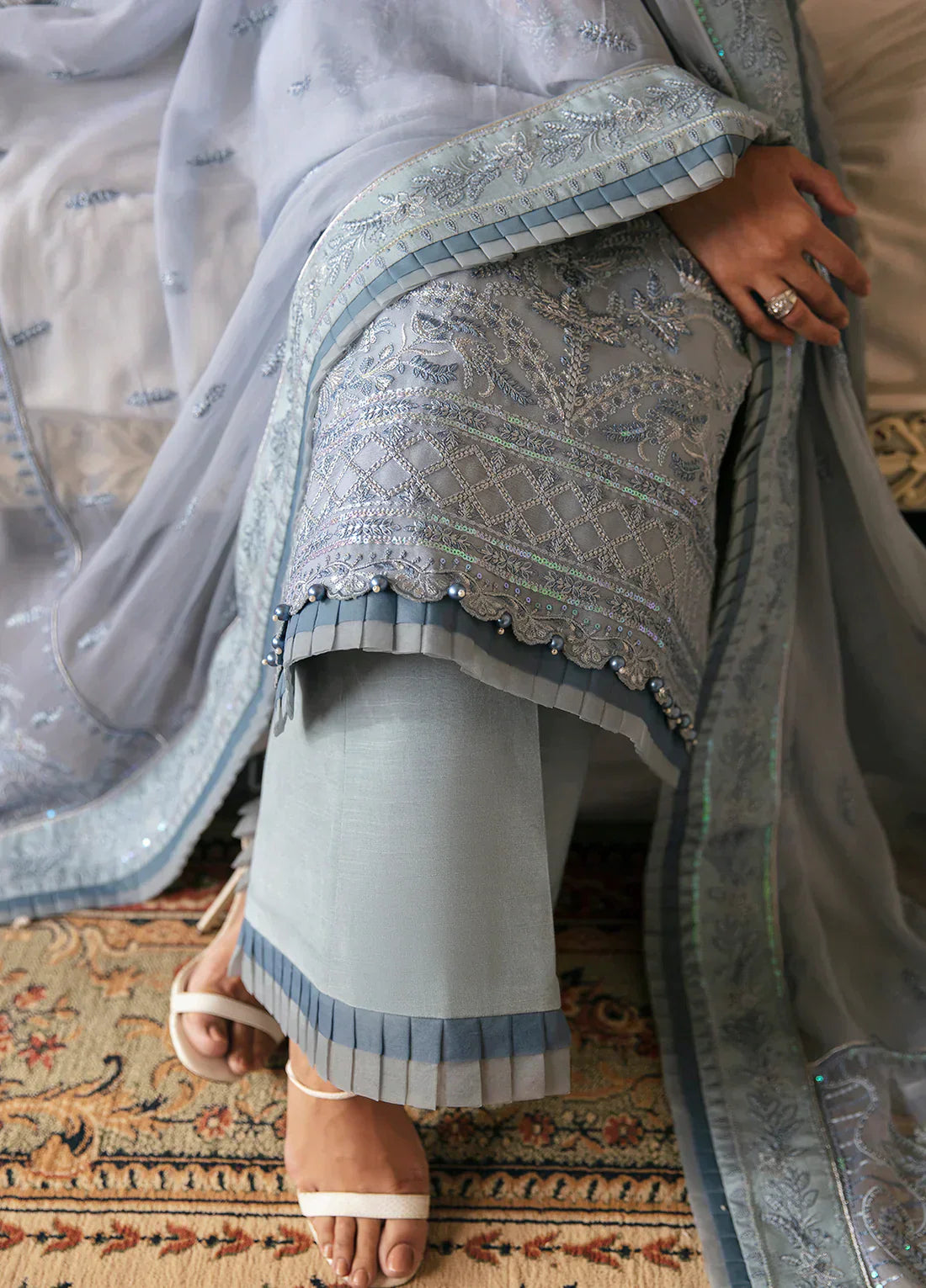Gulaal | Embroidered Chiffon 23 | Zuria - by - Libasekhas UK - Registered Vendor of : Gulaal - 100% Original Designer Dresss