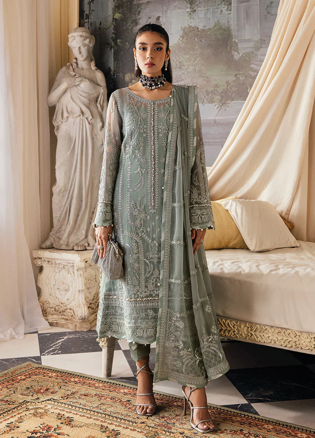 Gulaal | Embroidered Chiffon 23 | Amayah - by - Libasekhas UK - Registered Vendor of : Gulaal - 100% Original Designer Dresss