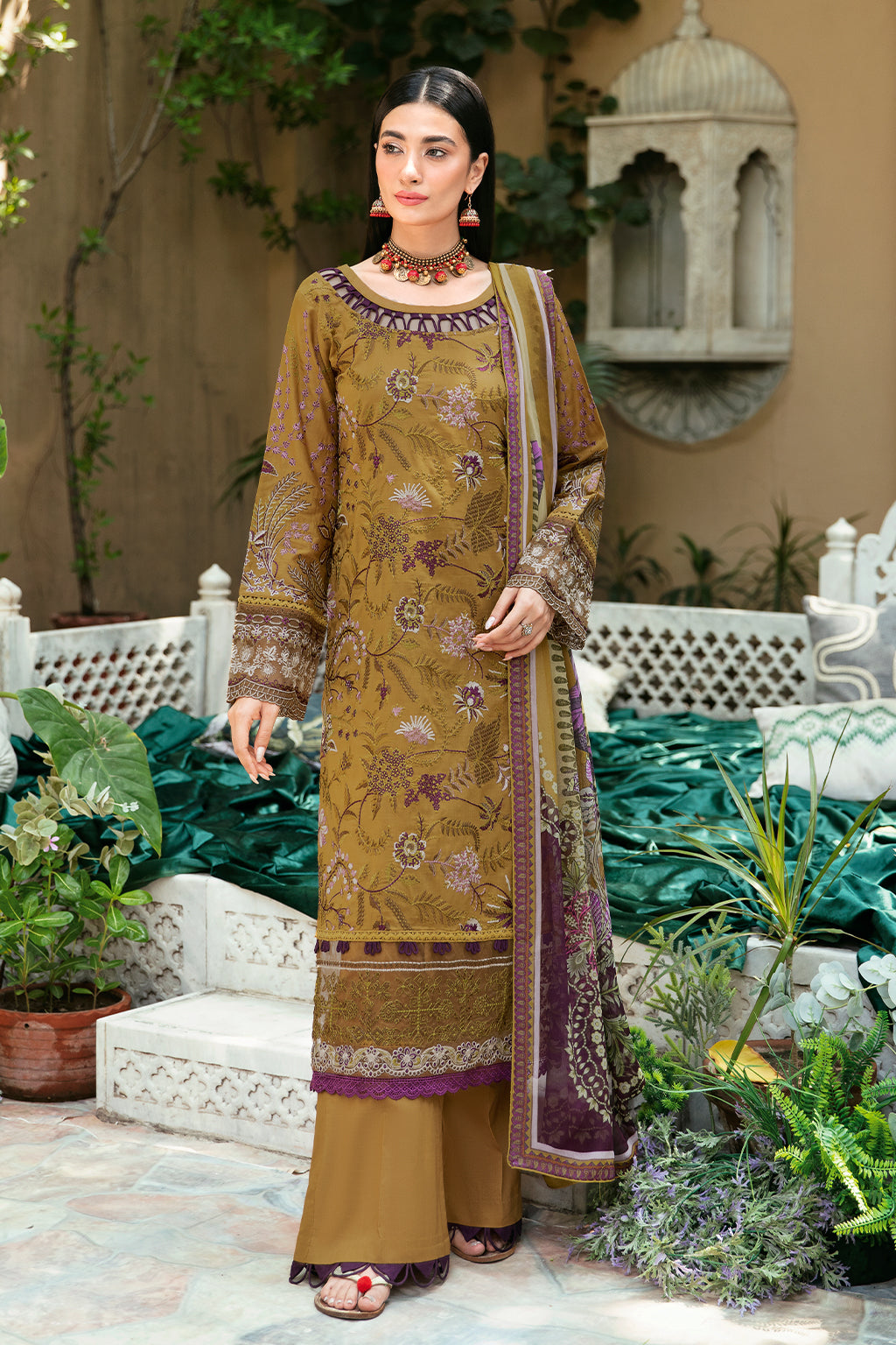 Ramsha | Mashaal Luxury Lawn | L-808 - by - Libasekhas UK - Registered Vendor of : Ramsha - 100% Original Designer Dresss