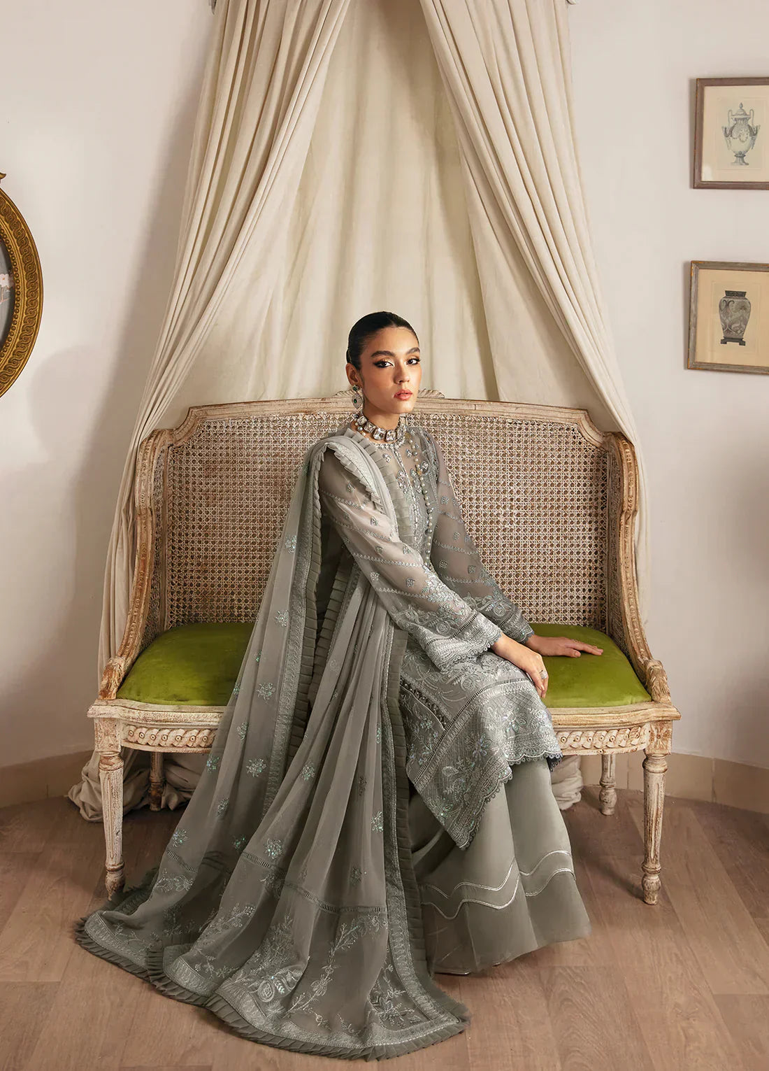 Gulaal | Embroidered Chiffon 23 | Sirena - by - Libasekhas UK - Registered Vendor of : Gulaal - 100% Original Designer Dresss