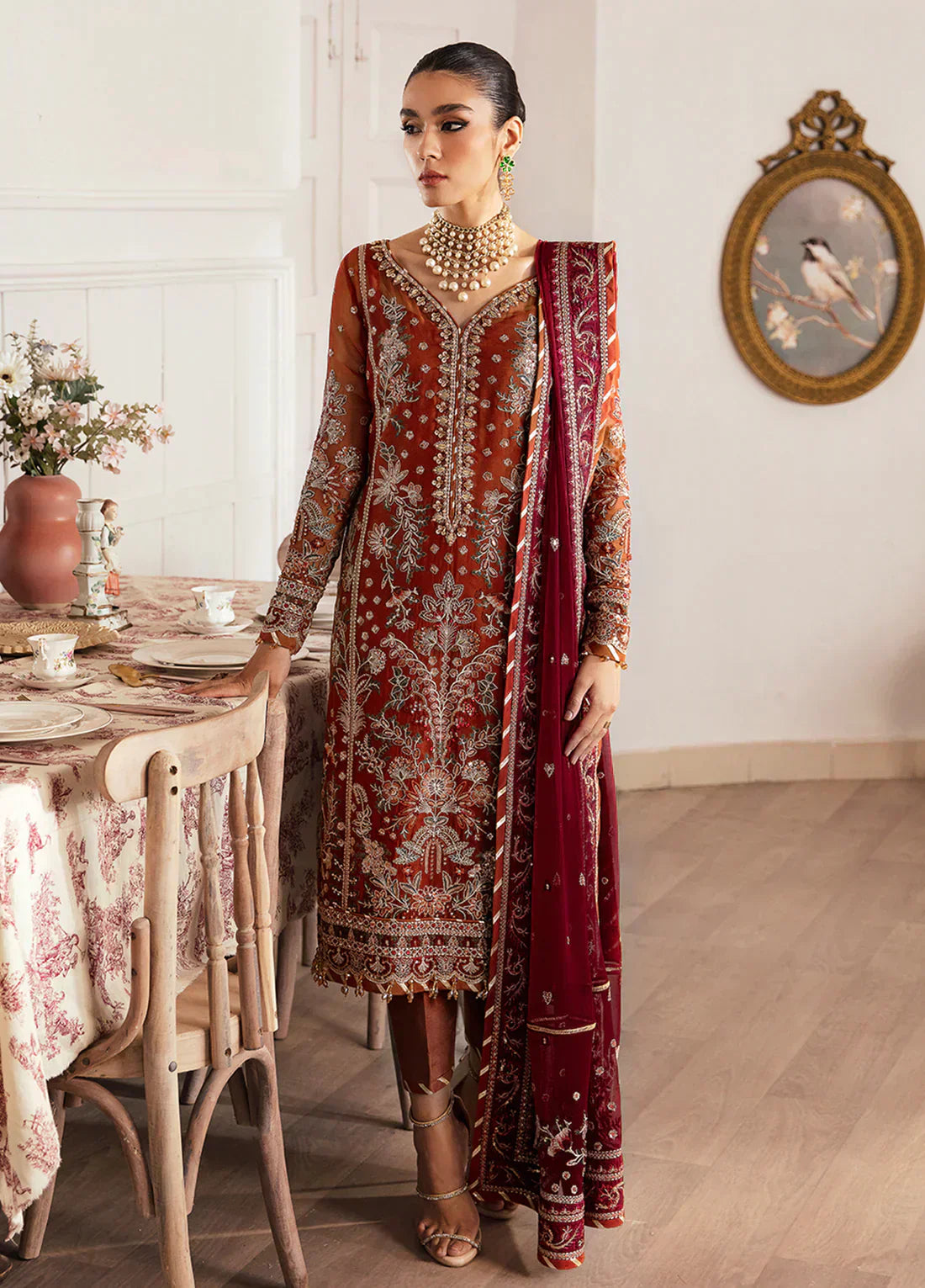 Gulaal | Embroidered Chiffon 23 | LAIRA - by - Libasekhas UK - Registered Vendor of : Gulaal - 100% Original Designer Dresss