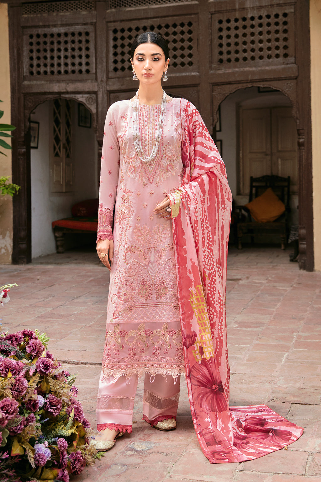 Ramsha | Mashaal Luxury Lawn | L-806 - by - Libasekhas UK - Registered Vendor of : Ramsha - 100% Original Designer Dresss