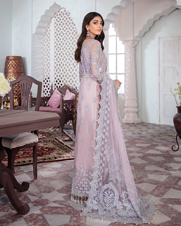 Gulaal | Wedding Formals | NAAZ EMBROIDERED NET 3-PIECE SUIT WS-09 - by - Libasekhas UK - Registered Vendor of : Gulaal - 100% Original Designer Dresss