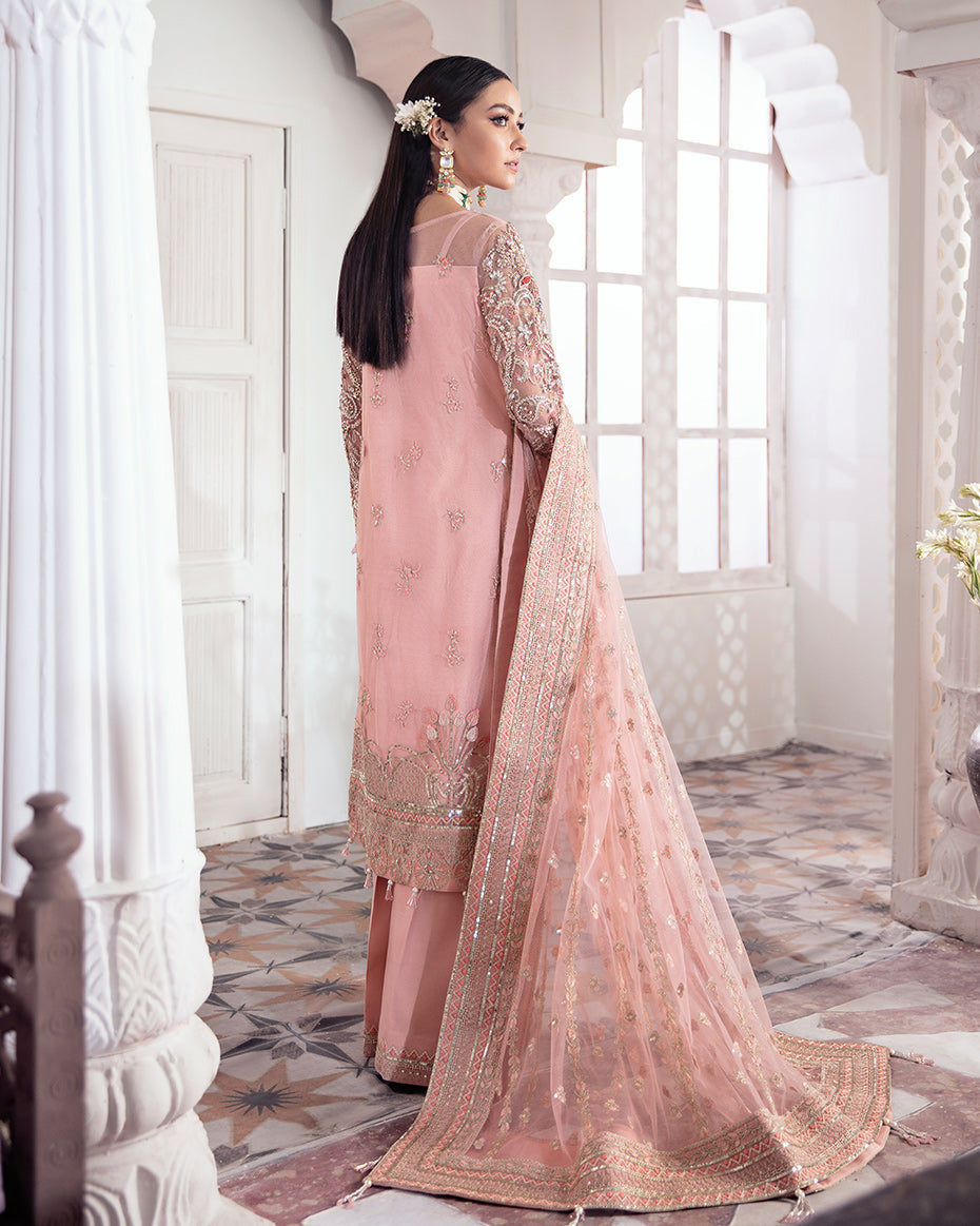 Gulaal | Wedding Formals | ARJUMAND EMBROIDERED NET 3-PIECE SUIT WS-15 - by - Libasekhas UK - Registered Vendor of : Gulaal - 100% Original Designer Dresss