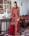 Gulaal | Wedding Formals | Tamanah Embroidered Net 3-Piece Suit WS-12 - by - Libasekhas UK - Registered Vendor of : Gulaal - 100% Original Designer Dresss