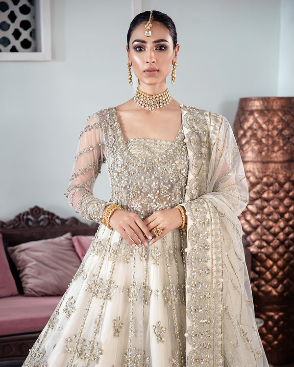 Gulaal | Wedding Formals | MEERAL EMBROIDERED NET 3-PIECE SUIT WS-22 - by - Libasekhas UK - Registered Vendor of : Gulaal - 100% Original Designer Dresss