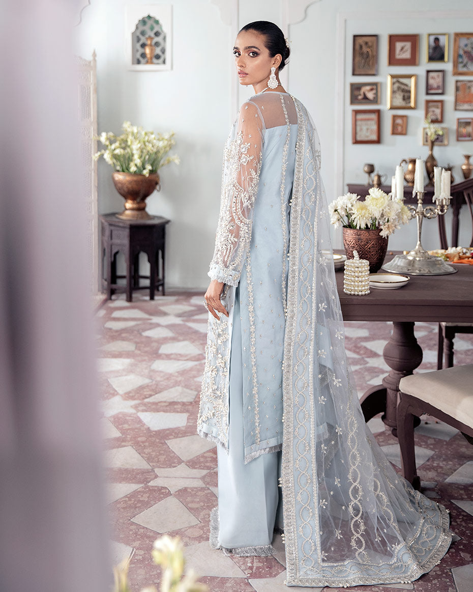 Gulaal | Wedding Formals | SAIKA EMBROIDERED NET 3-PIECE SUIT WS-20 - by - Libasekhas UK - Registered Vendor of : Gulaal - 100% Original Designer Dresss