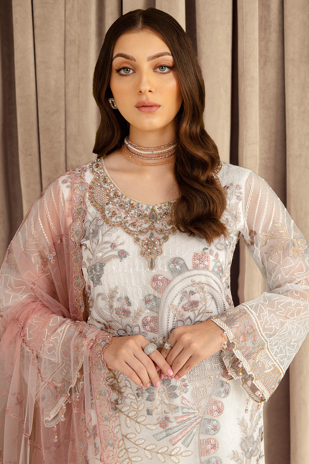 Ramsha | Minhal Organza Collection | M-707 - by - Libasekhas UK - Registered Vendor of : Ramsha - 100% Original Designer Dresss