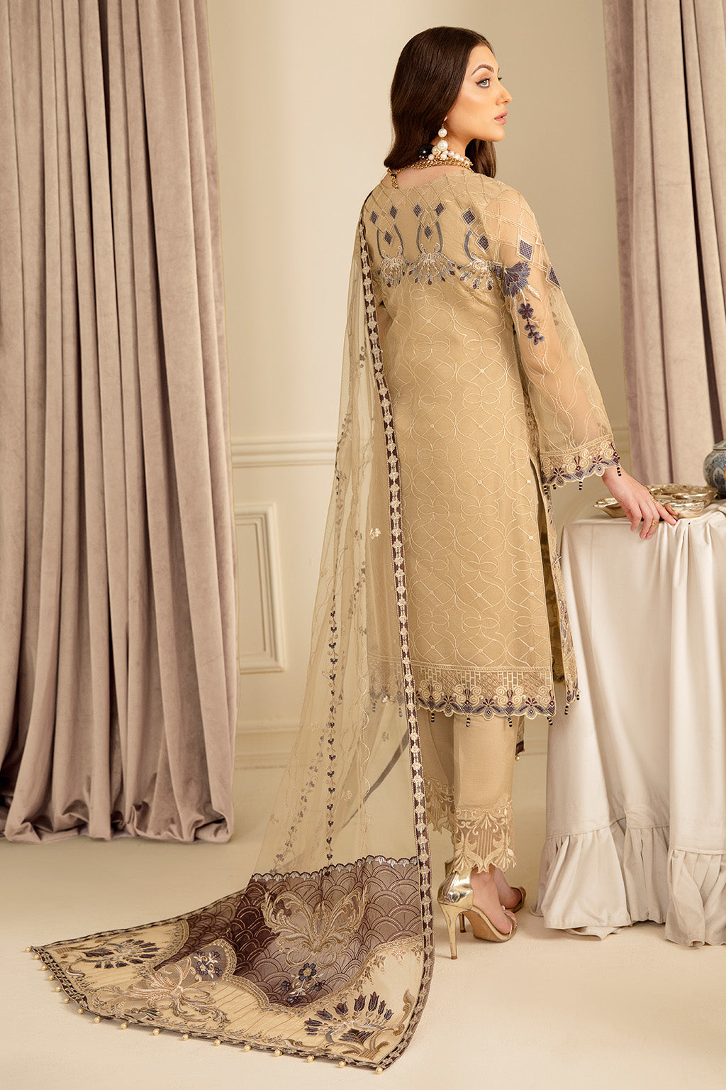 Ramsha | Minhal Organza Collection | M-702 - by - Libasekhas UK - Registered Vendor of : Ramsha - 100% Original Designer Dresss