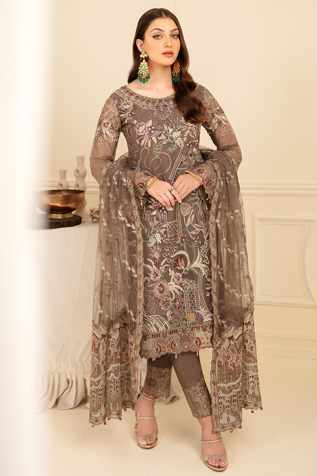 Ramsha | Minhal Organza Collection | M-710 - by - Libasekhas UK - Registered Vendor of : Ramsha - 100% Original Designer Dresss