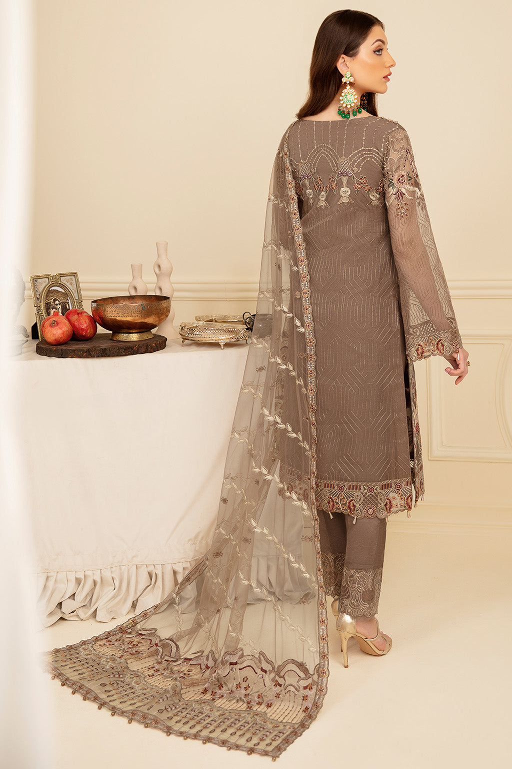 Ramsha | Minhal Organza Collection | M-710 - by - Libasekhas UK - Registered Vendor of : Ramsha - 100% Original Designer Dresss