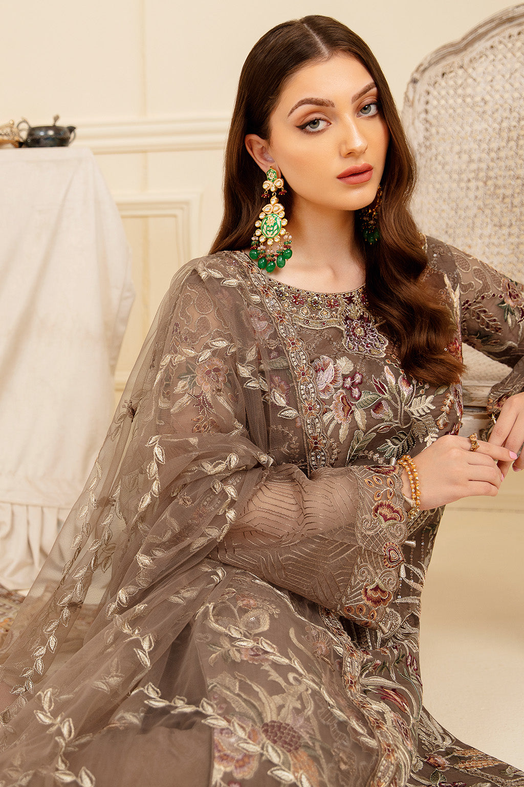 Ramsha | Minhal Organza Collection | M-710 - by - Libasekhas UK - Registered Vendor of : Ramsha - 100% Original Designer Dresss