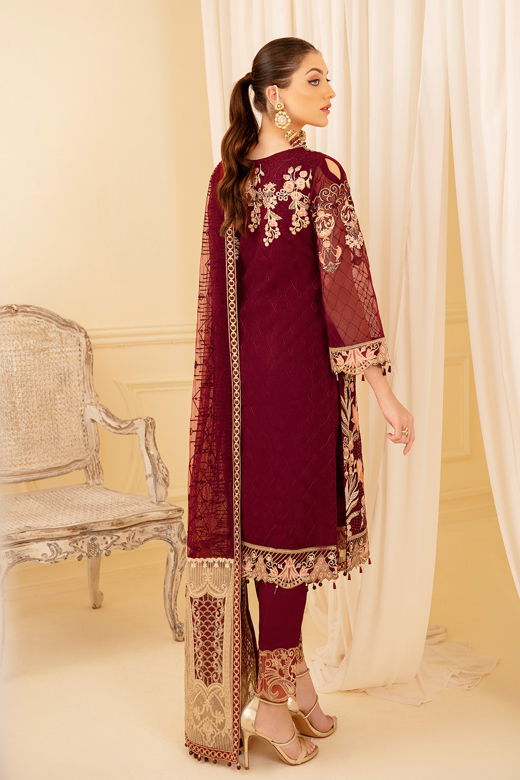 Ramsha | Minhal Organza Collection | M-706 - by - Libasekhas UK - Registered Vendor of : Ramsha - 100% Original Designer Dresss