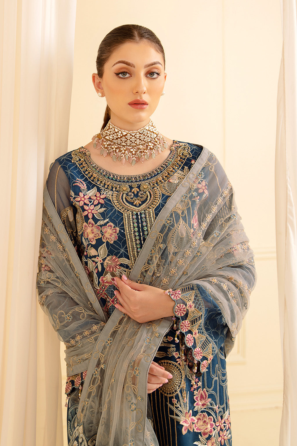 Ramsha | Minhal Organza Collection | M-701 - by - Libasekhas UK - Registered Vendor of : Ramsha - 100% Original Designer Dresss