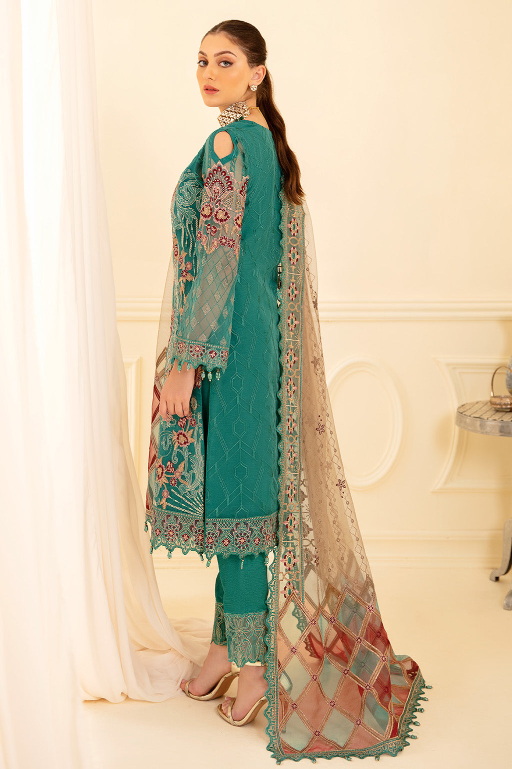 Ramsha | Minhal Organza Collection | M-708 - by - Libasekhas UK - Registered Vendor of : Ramsha - 100% Original Designer Dresss
