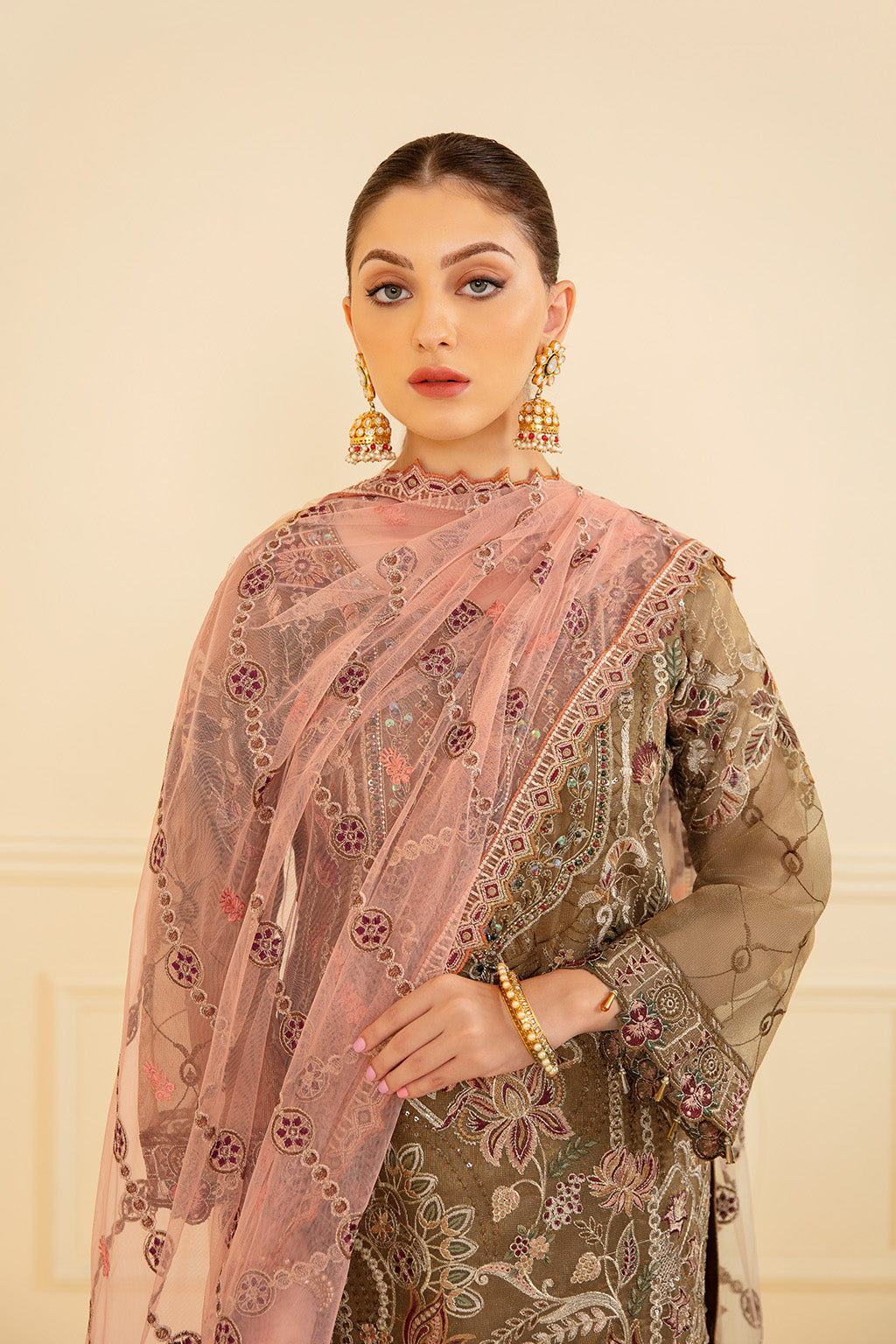 Ramsha | Minhal Organza Collection | M-705 - by - Libasekhas UK - Registered Vendor of : Ramsha - 100% Original Designer Dresss