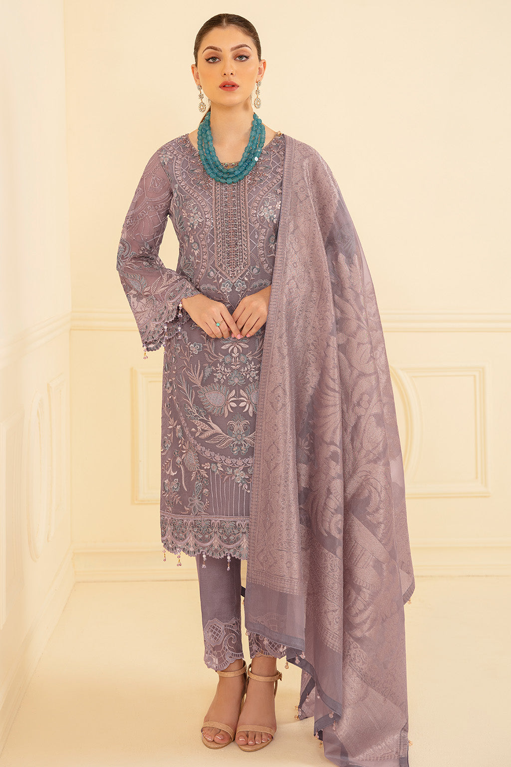 Ramsha | Minhal Organza Collection | M-709 - by - Libasekhas UK - Registered Vendor of : Ramsha - 100% Original Designer Dresss