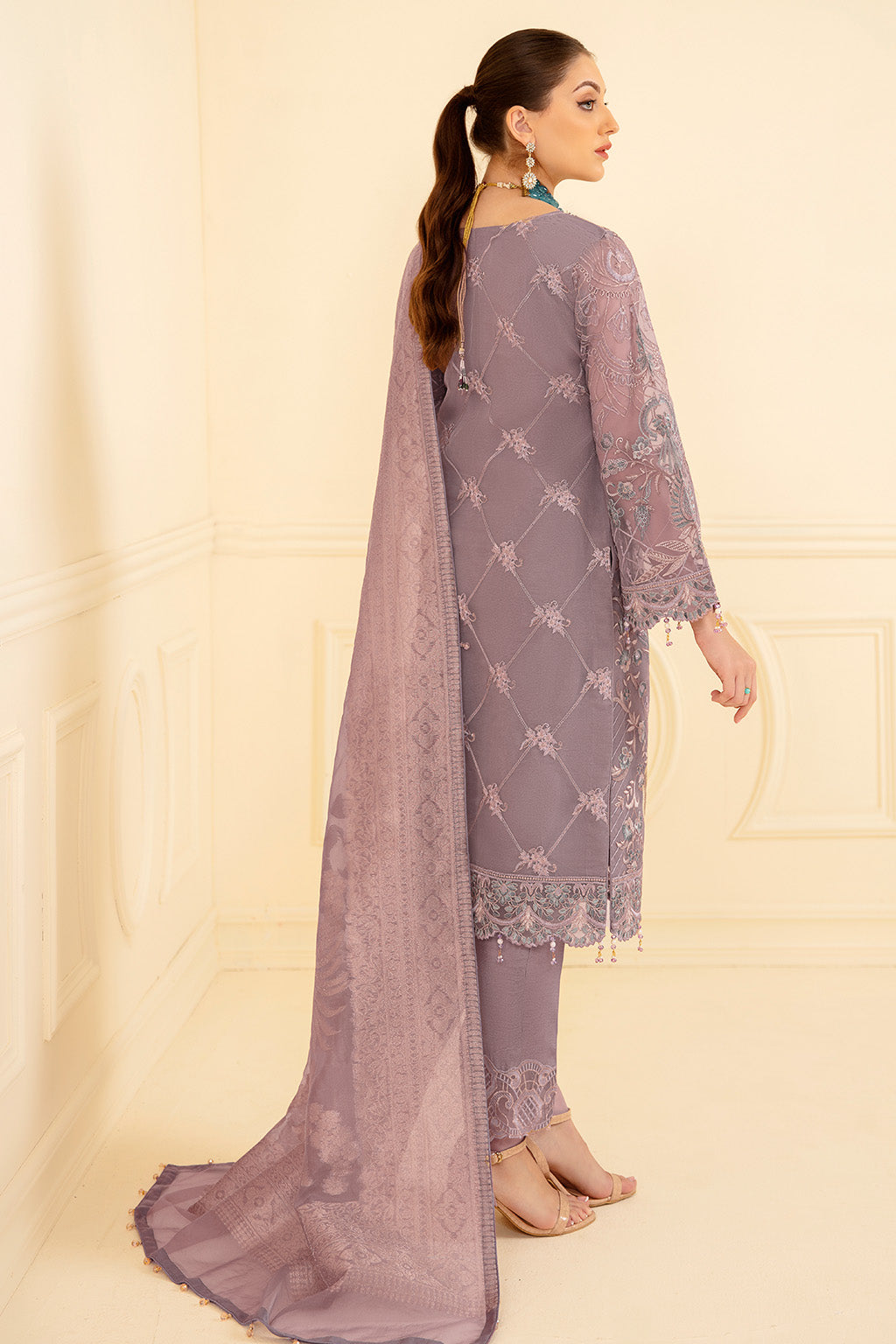 Ramsha | Minhal Organza Collection | M-709 - by - Libasekhas UK - Registered Vendor of : Ramsha - 100% Original Designer Dresss