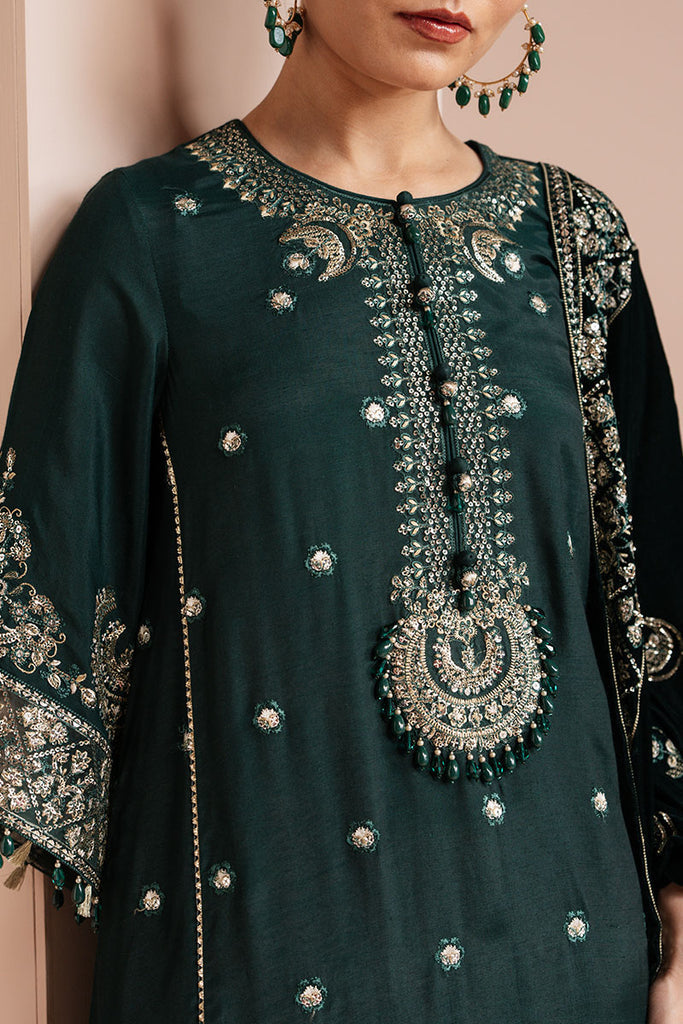 Cross Stitch | Luxe Atelier 25 | EMERALD GRACE - by - Libasekhas UK - Registered Vendor of : Cross Stitch - 100% Original Designer Dresss
