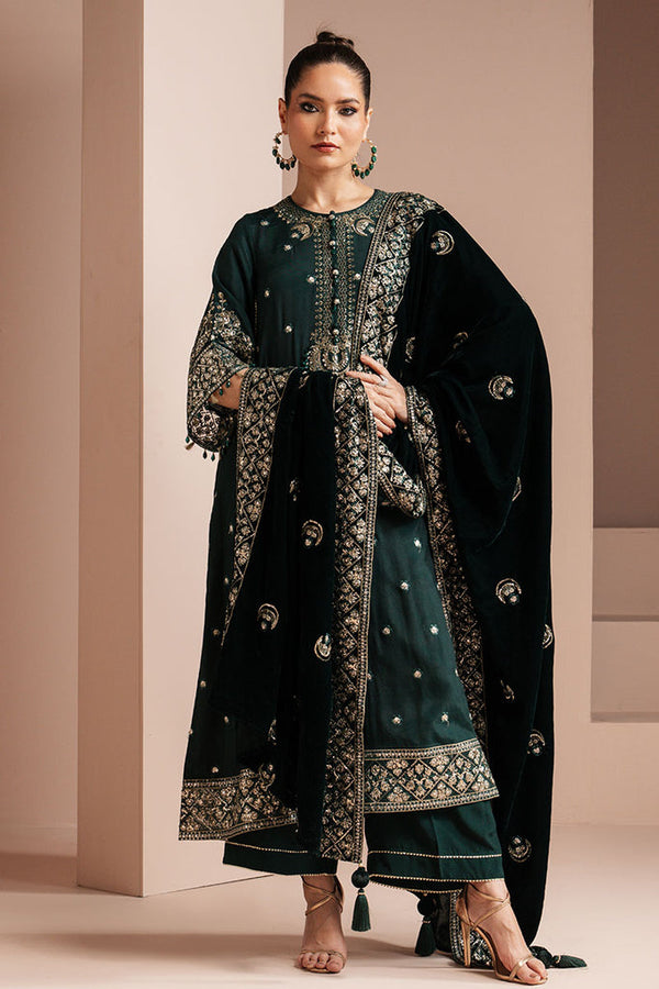Cross Stitch | Luxe Atelier 25 | EMERALD GRACE - by - Libasekhas UK - Registered Vendor of : Cross Stitch - 100% Original Designer Dresss