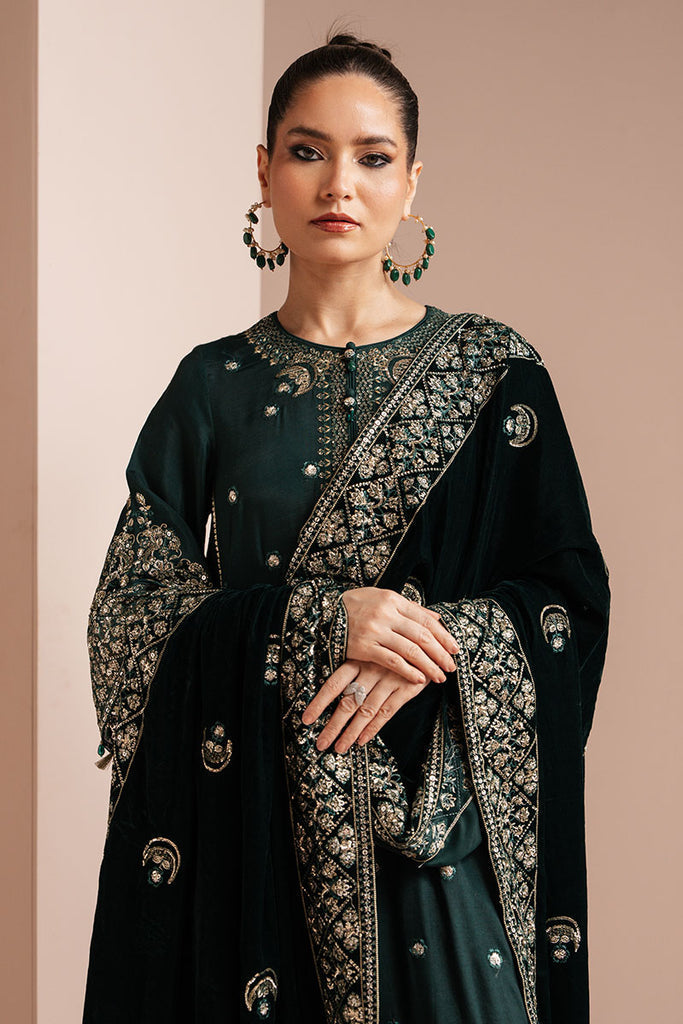 Cross Stitch | Luxe Atelier 25 | EMERALD GRACE - by - Libasekhas UK - Registered Vendor of : Cross Stitch - 100% Original Designer Dresss
