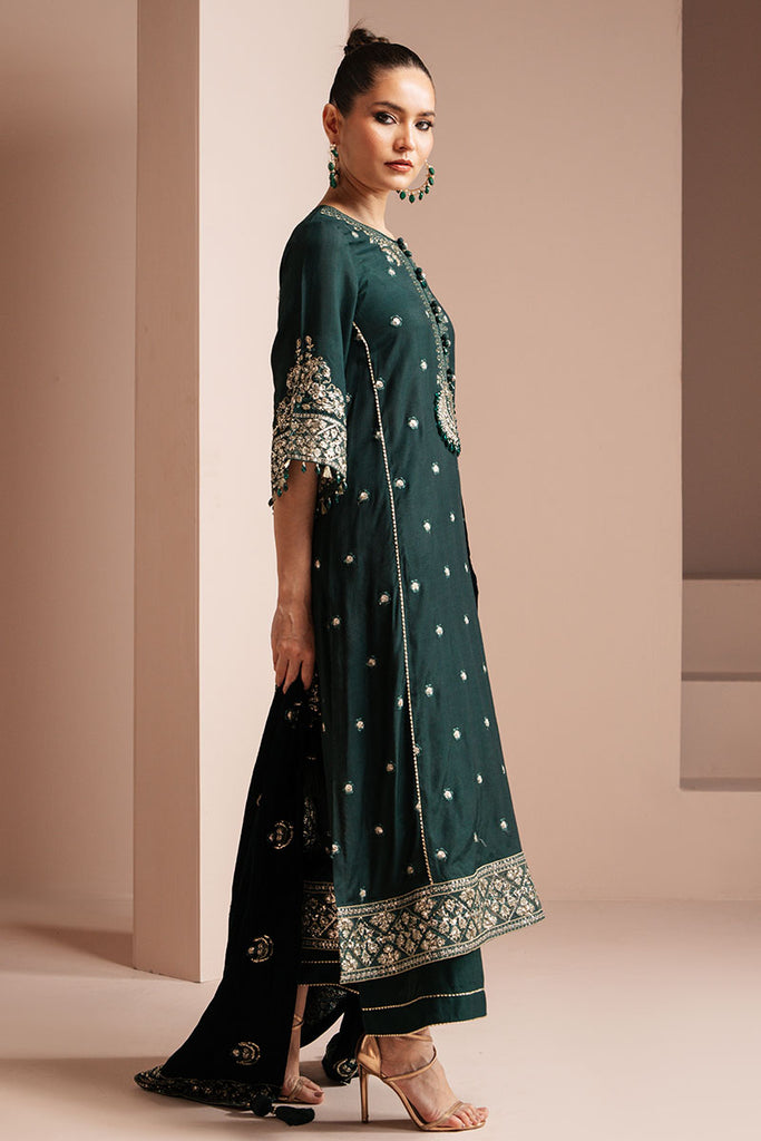 Cross Stitch | Luxe Atelier 25 | EMERALD GRACE - by - Libasekhas UK - Registered Vendor of : Cross Stitch - 100% Original Designer Dresss