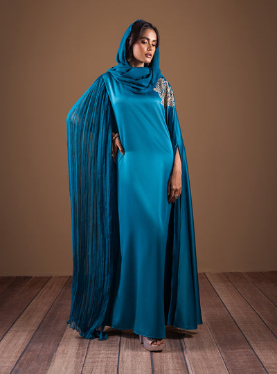 Zainab Chottani | The Kaftan Edit | Teal Waves - by Libasekhas UK - Registered Vendor of : Zainab Chottani - 100% Original Designer Dress