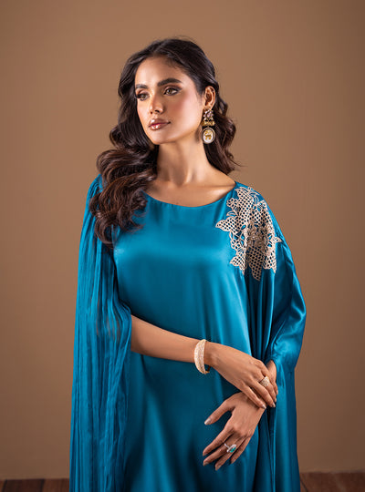 Zainab Chottani | The Kaftan Edit | Teal Waves - by Libasekhas UK - Registered Vendor of : Zainab Chottani - 100% Original Designer Dress