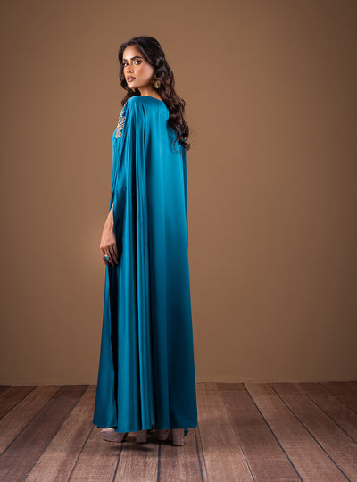 Zainab Chottani | The Kaftan Edit | Teal Waves - by Libasekhas UK - Registered Vendor of : Zainab Chottani - 100% Original Designer Dress