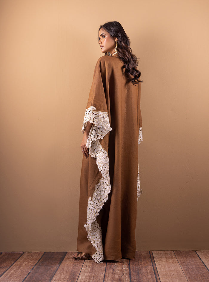 Zainab Chottani | The Kaftan Edit | Cinnamon Sand - by Libasekhas UK - Registered Vendor of : Zainab Chottani - 100% Original Designer Dress