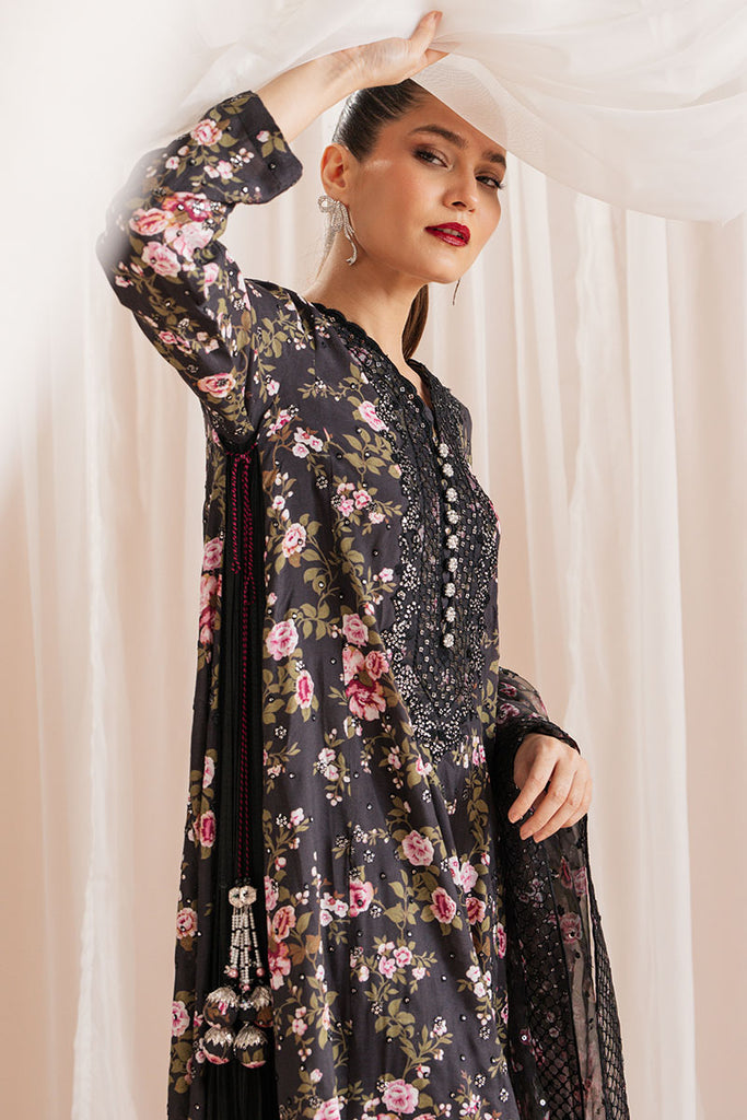 Cross Stitch | Luxe Atelier 25 | GRAPHITE GLOW - by - Libasekhas UK - Registered Vendor of : Cross Stitch - 100% Original Designer Dresss