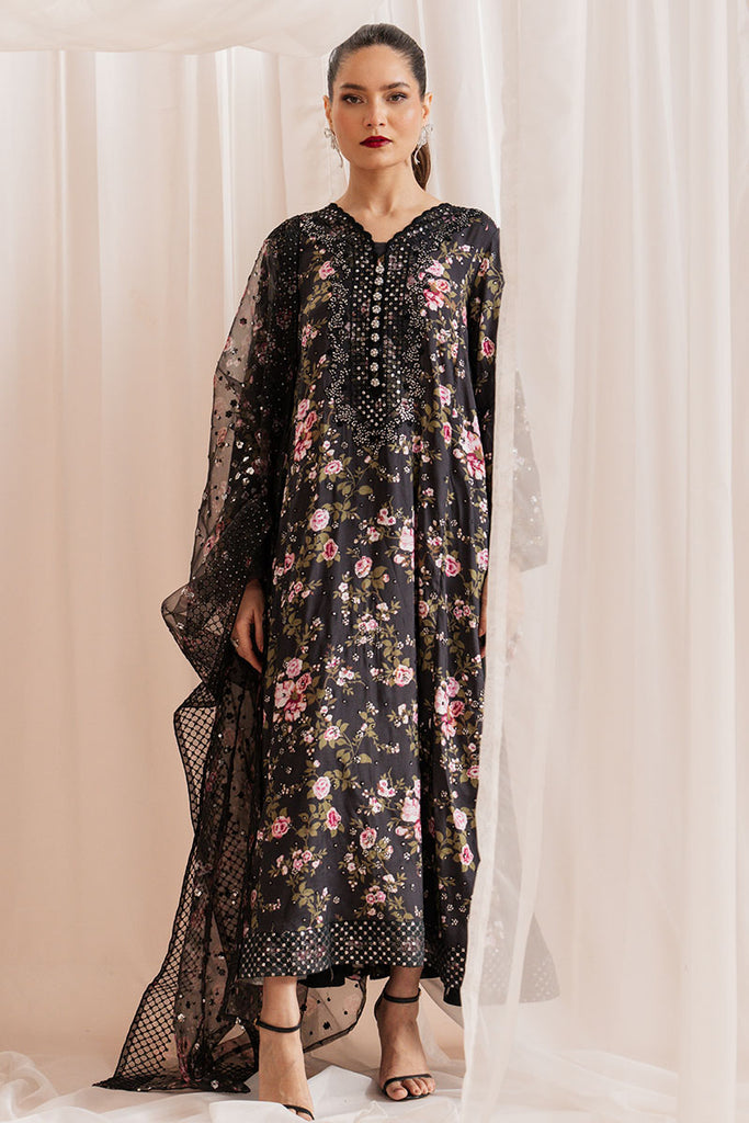 Cross Stitch | Luxe Atelier 25 | GRAPHITE GLOW - by - Libasekhas UK - Registered Vendor of : Cross Stitch - 100% Original Designer Dresss