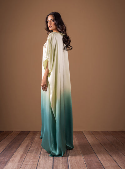 Zainab Chottani | The Kaftan Edit | Aqua Flame - by Libasekhas UK - Registered Vendor of : Zainab Chottani - 100% Original Designer Dress