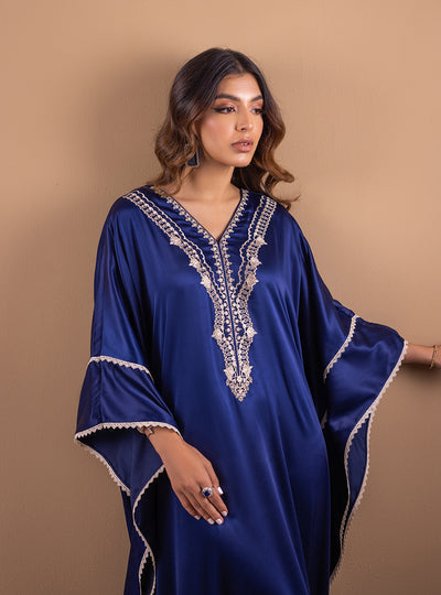 Zainab Chottani | The Kaftan Edit | Deep Blue Blossom - by Libasekhas UK - Registered Vendor of : Zainab Chottani - 100% Original Designer Dress