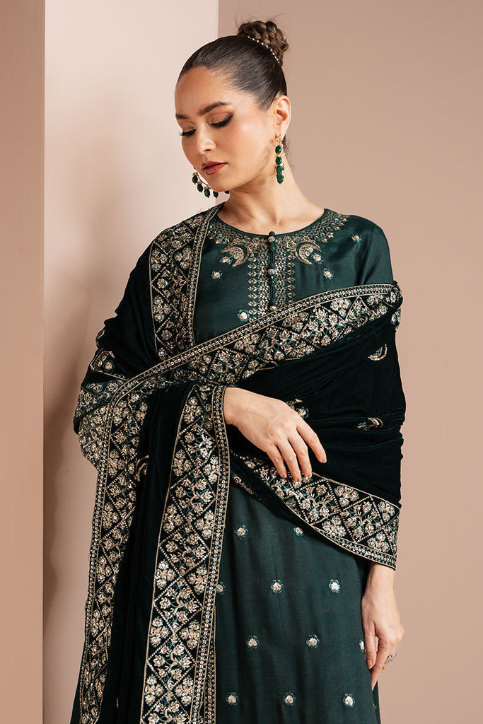 Cross Stitch | Luxe Atelier 25 | EMERALD GRACE - by - Libasekhas UK - Registered Vendor of : Cross Stitch - 100% Original Designer Dresss
