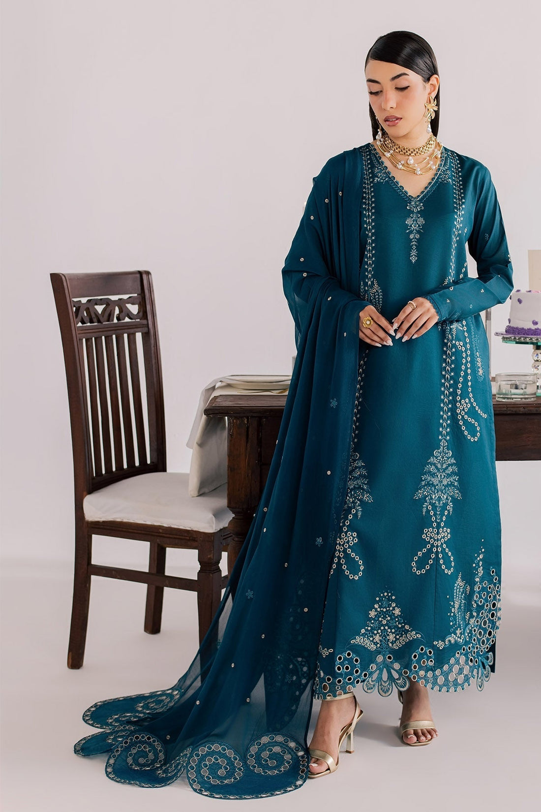 Nureh | Shades of Summer | NP-809 - by Libasekhas UK - Registered Vendor of : Nureh - 100% Original Designer Dress