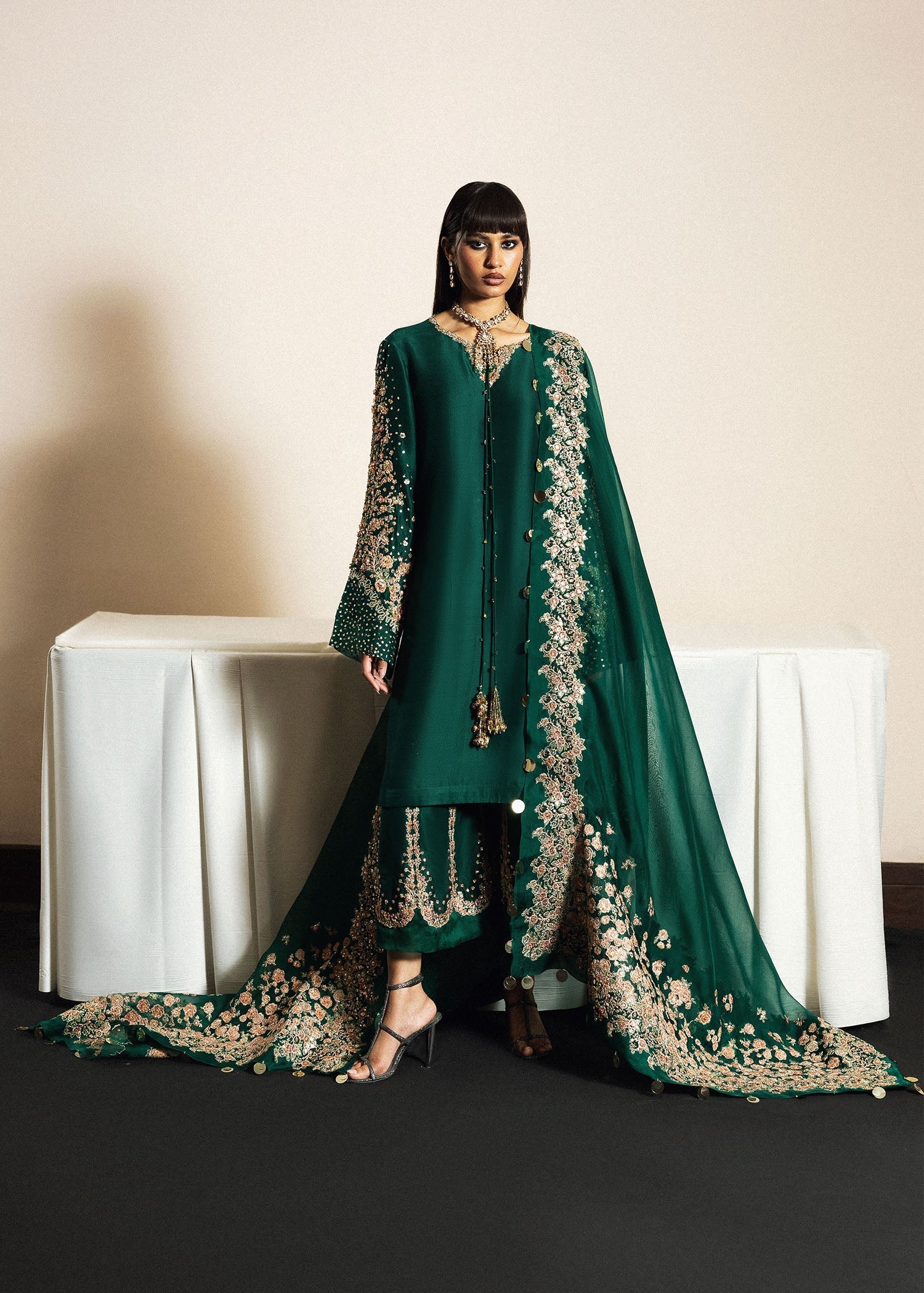 Hussain Rehar | Luxury Pret 26 | Noor Lepoque - by Libasekhas UK - Registered Vendor of : Hussain Rehar - 100% Original Designer Dress