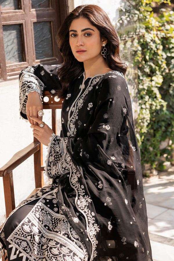 Farasha | Summer Weaves Embroidered Lawn | Midnight Glow - by - Libasekhas UK - Registered Vendor of : Farasha - 100% Original Designer Dresss