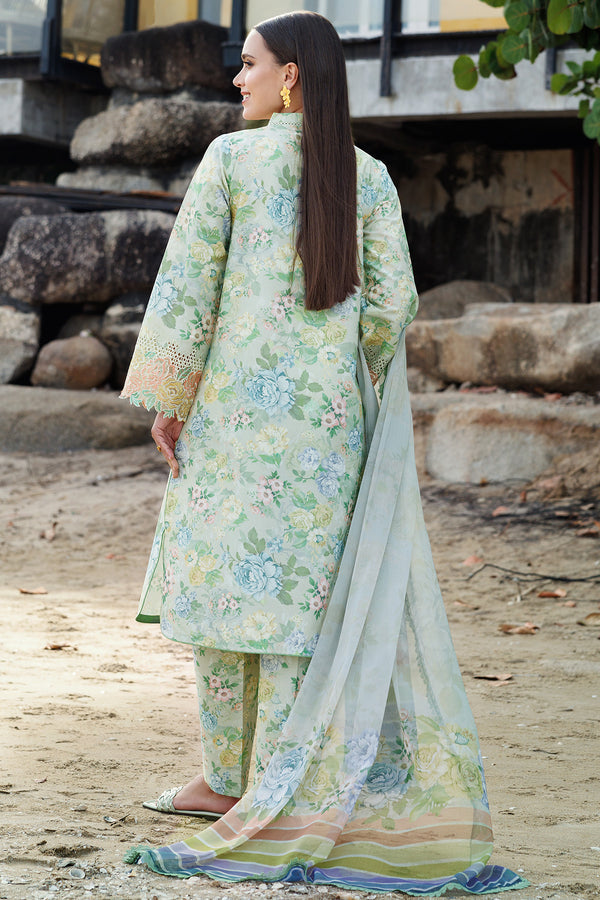 Farasha | Printed Essentials | Mint Bloom - by - Libasekhas UK - Registered Vendor of : Farasha - 100% Original Designer Dresss