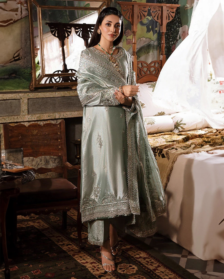 Mushq | Sunehri Lama Silk | Heer - by Libasekhas UK - Registered Vendor of : Mushq - 100% Original Designer Dress