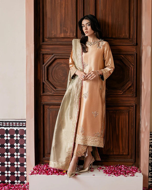 Mushq | Sunehri Lama Silk | Parisa - by Libasekhas UK - Registered Vendor of : Mushq - 100% Original Designer Dress